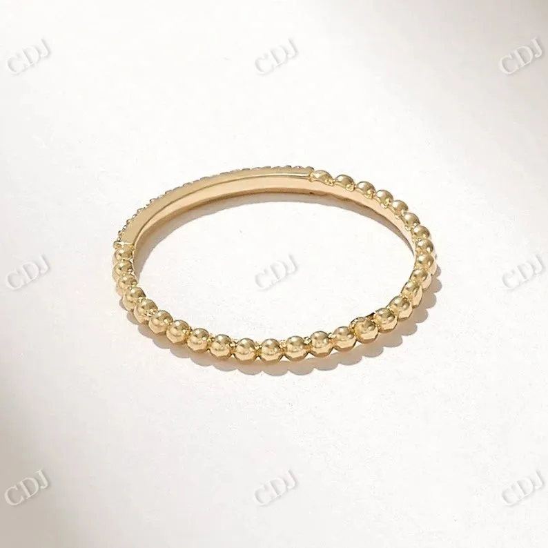 0.17CTW Round CVD Diamond Tiny Ball Wedding Band