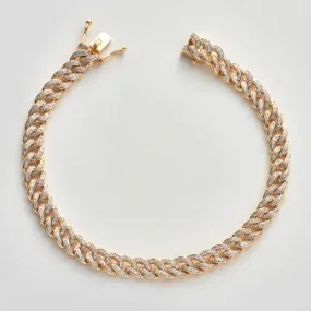 14KY 1.80CTW DIAMOND MIAMI CUBAN BRACELET
