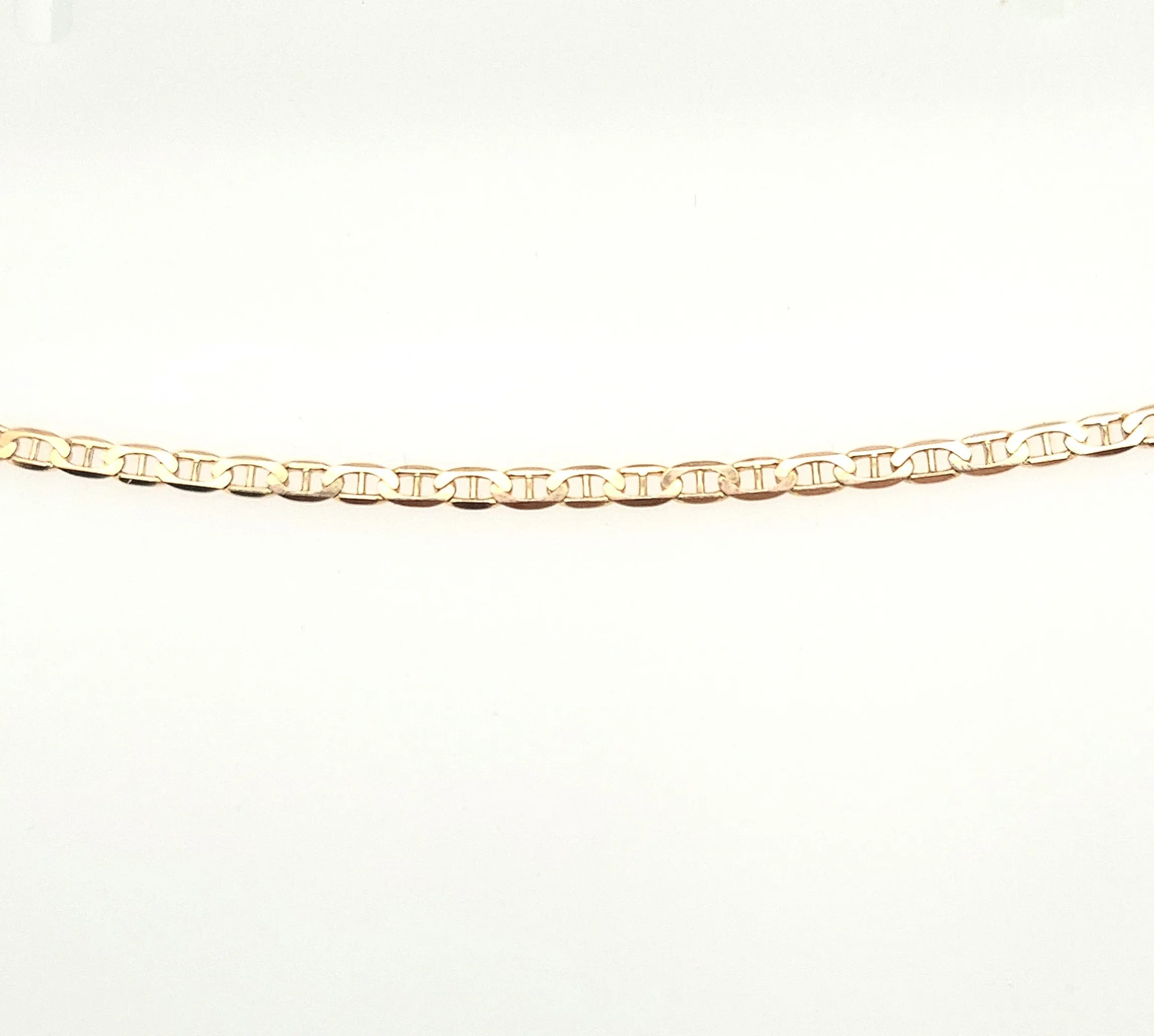 14KY 3.3mm Anchor Link Bracelet 8.25 inch