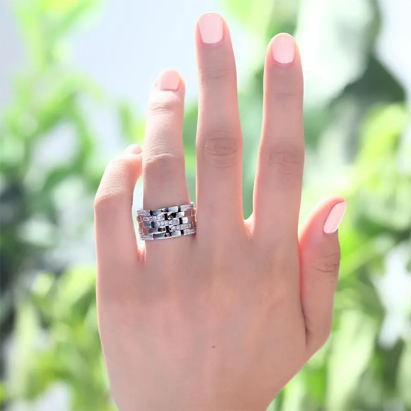 925 Sterling Silver 1 cm Band Wedding Anniversary Ring