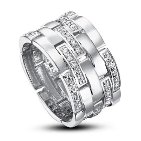 925 Sterling Silver 1 cm Band Wedding Anniversary Ring