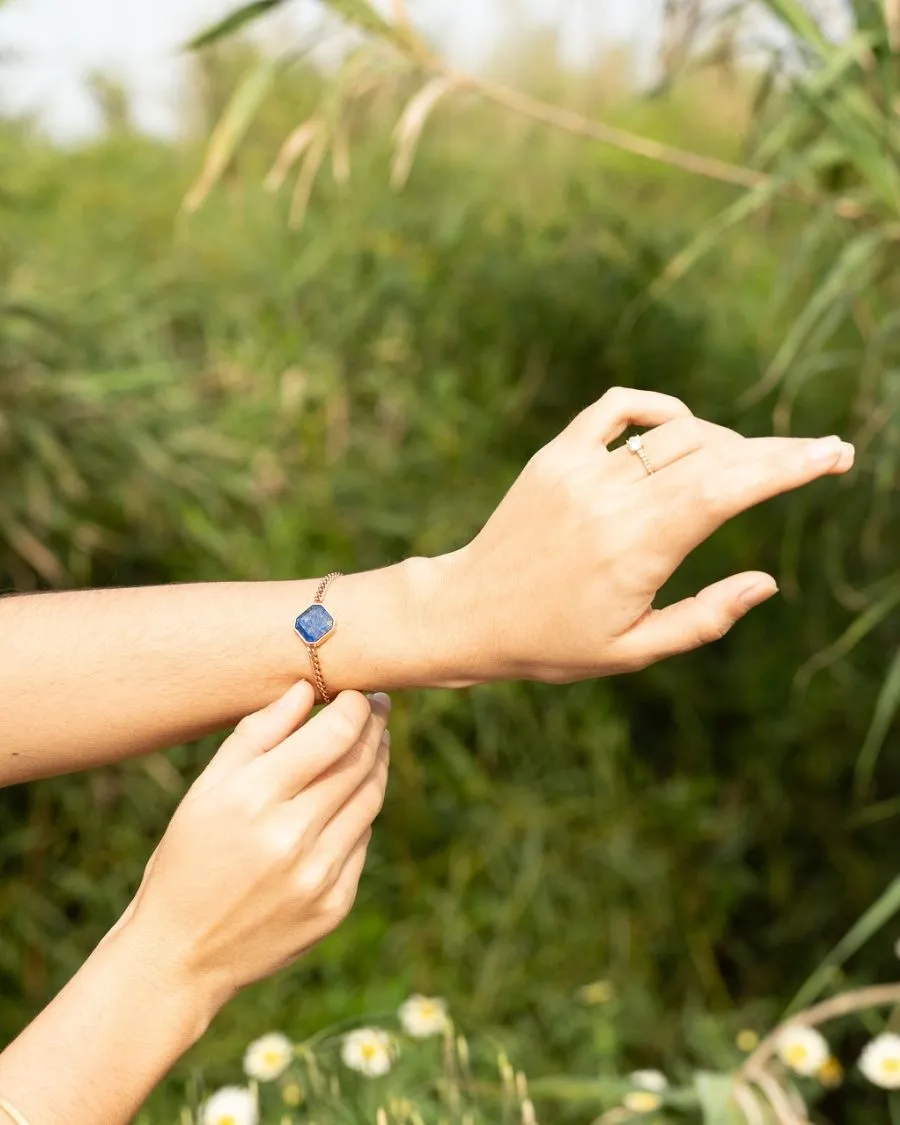 Armband - Lapislazuli - Rosegold - Für Sie