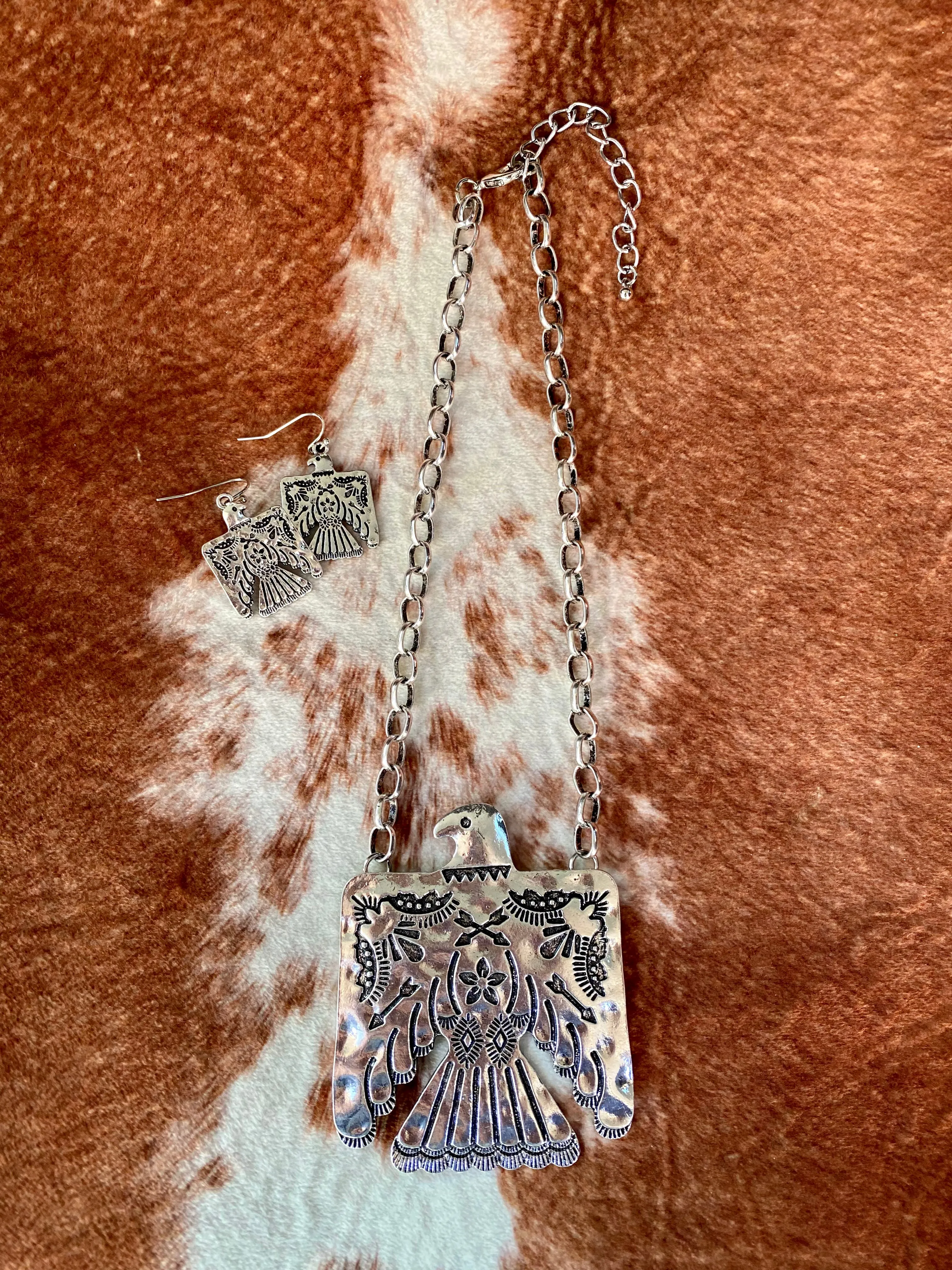 Aztec Arrow Thunderbird Necklace Set