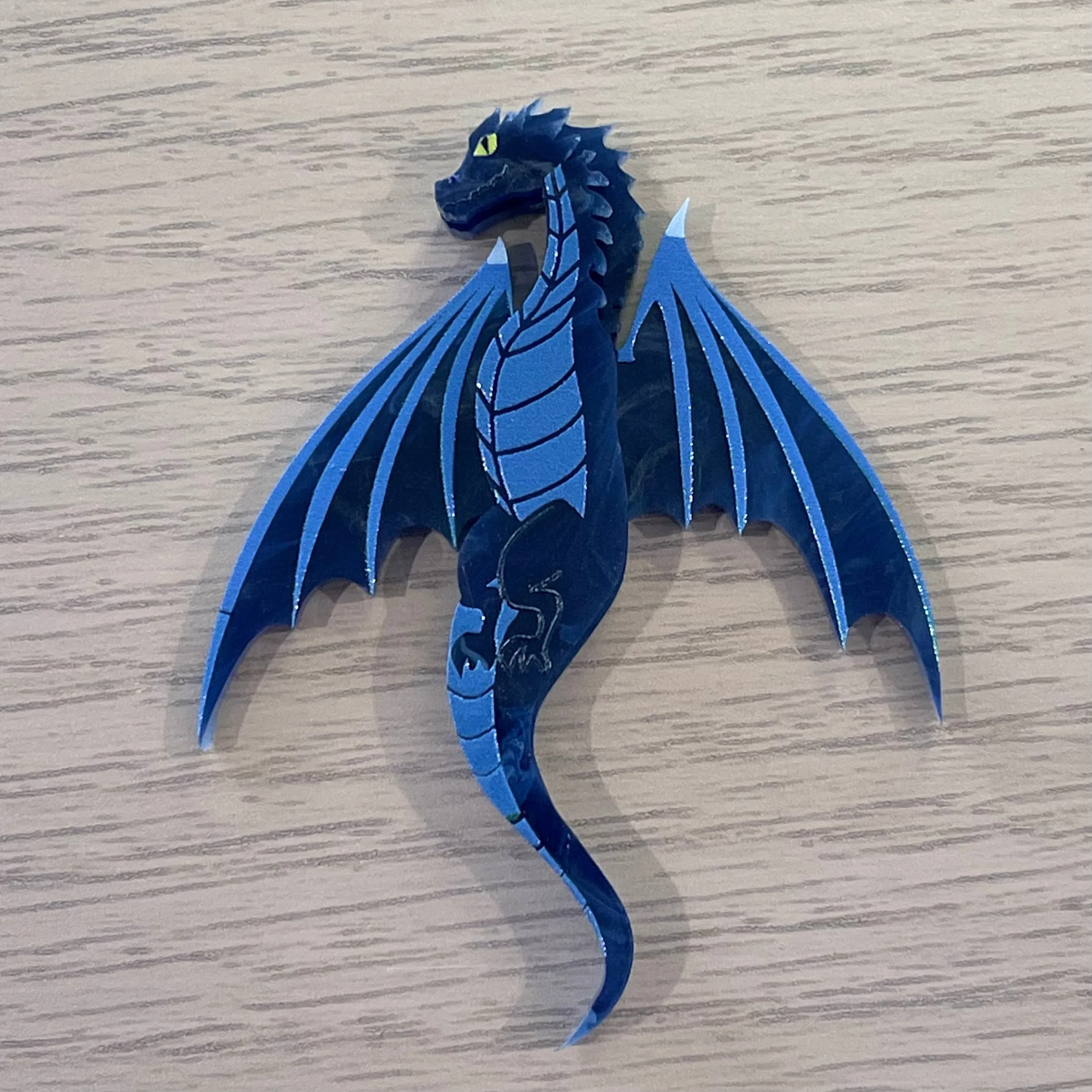 Blue Dragon - Mini Brooch