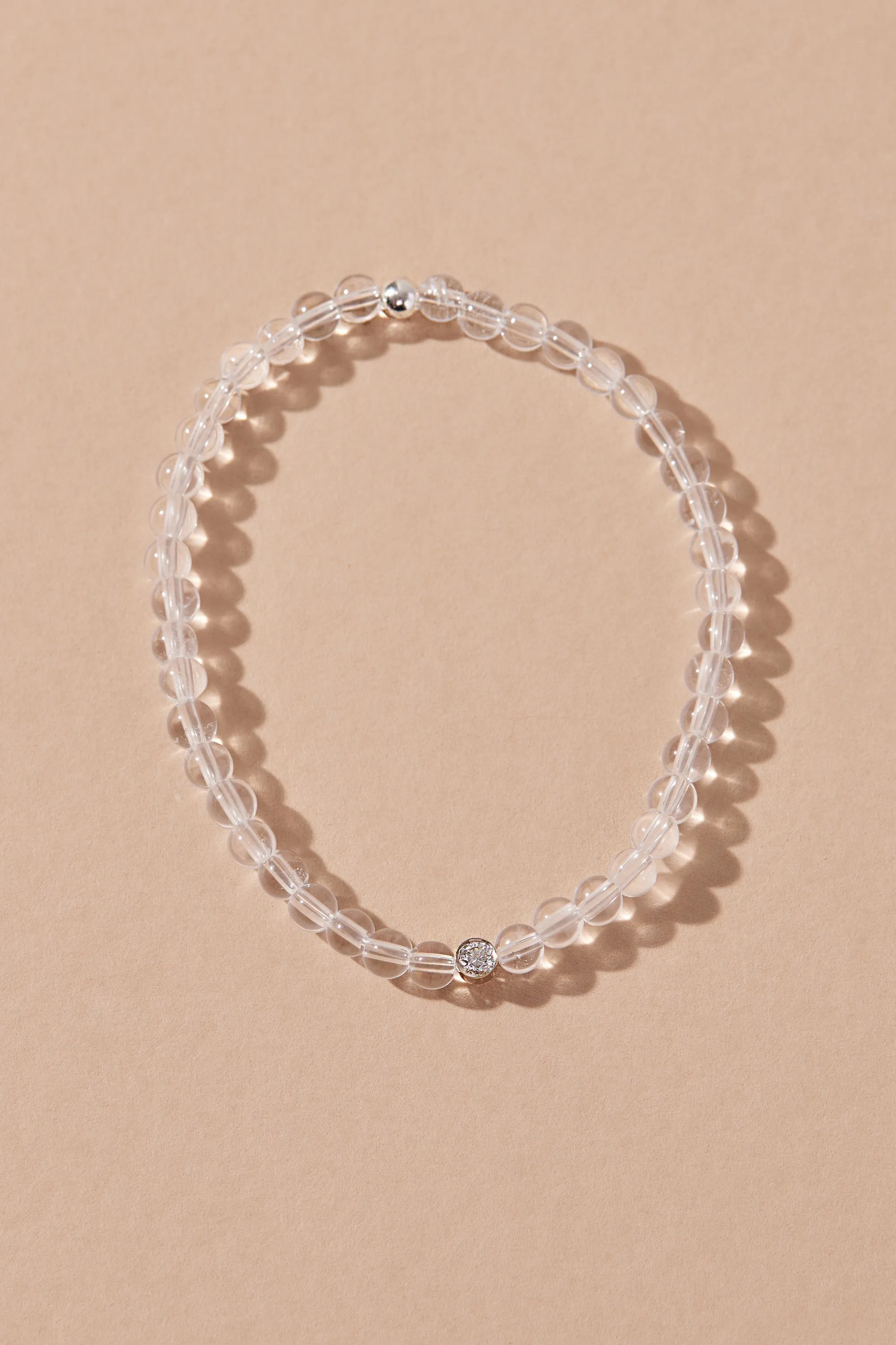 CARBON DIAMOND BEADED BRACELET