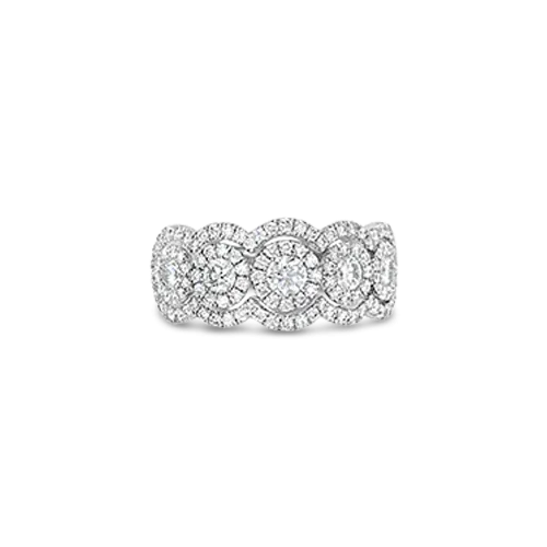 Diamond Circles Wedding Band