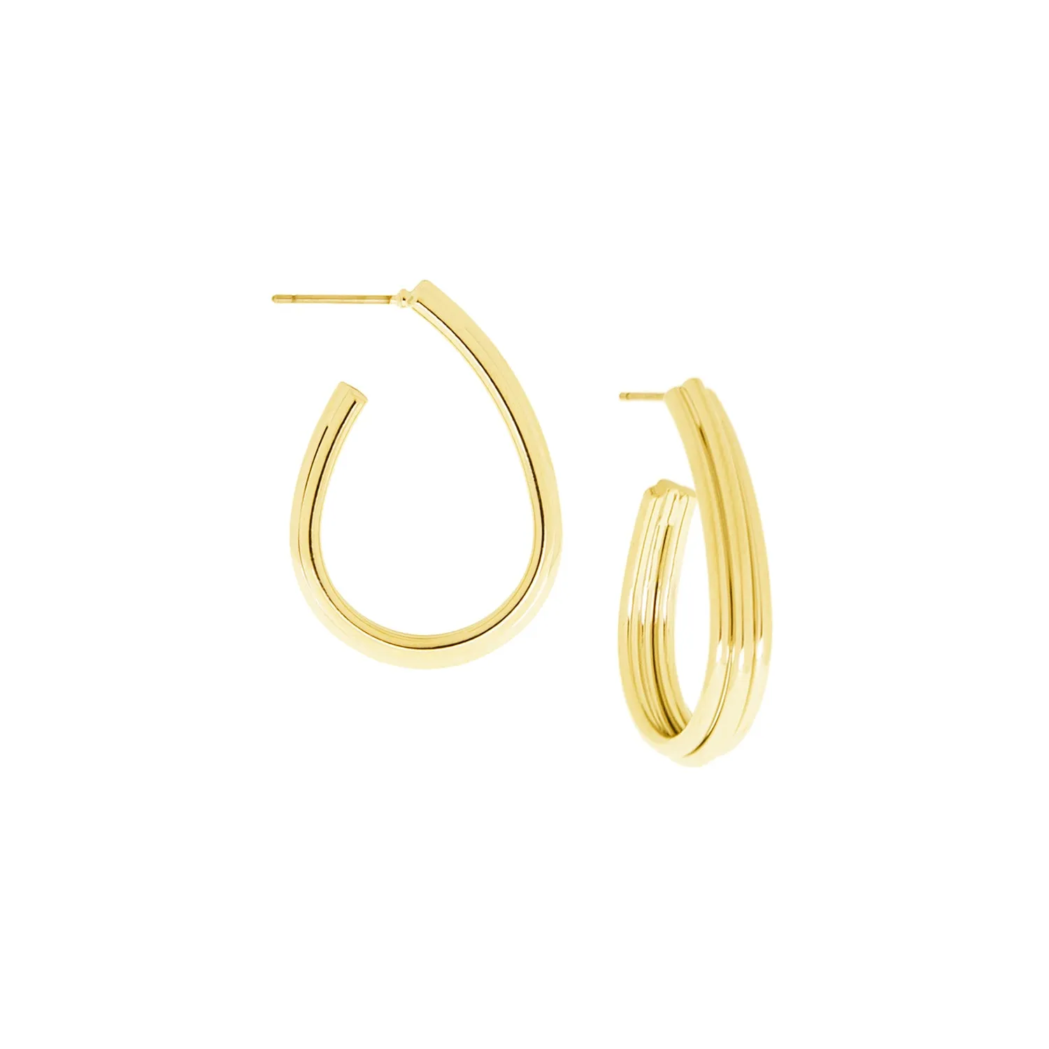 elongated teardrop hoop