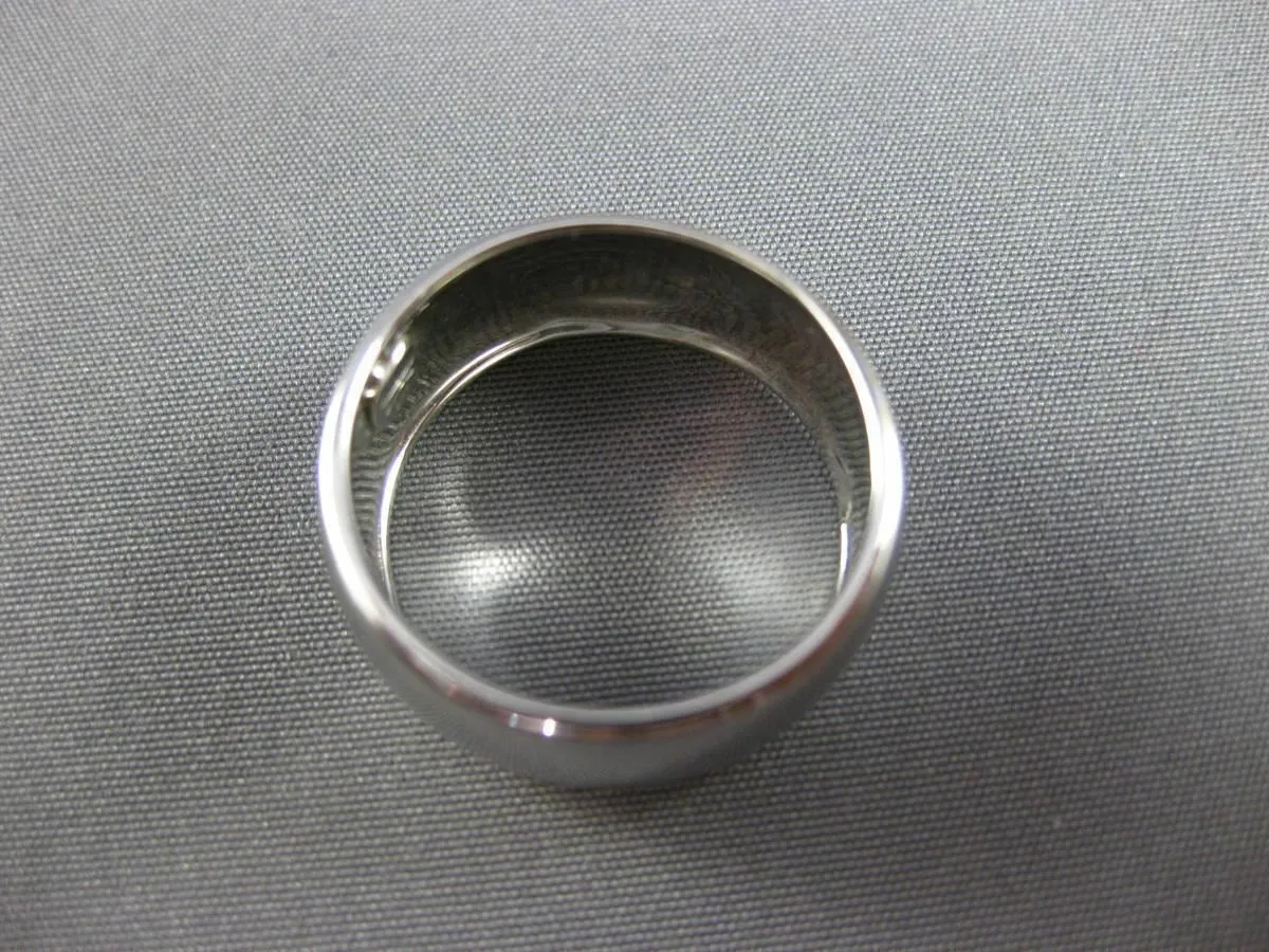 ESTATE WIDE 18KT WHITE GOLD HANDCRAFTED WEDDING ANNIVERSARY RING BAND #25546