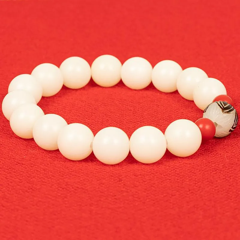 Fortune's Favor Sterling Silver Bracelet with Cinnabar and Jade