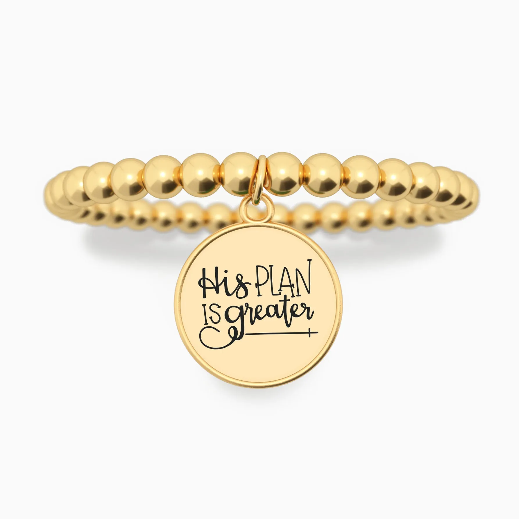 His Plan Is Greater - Beaded Bracelet