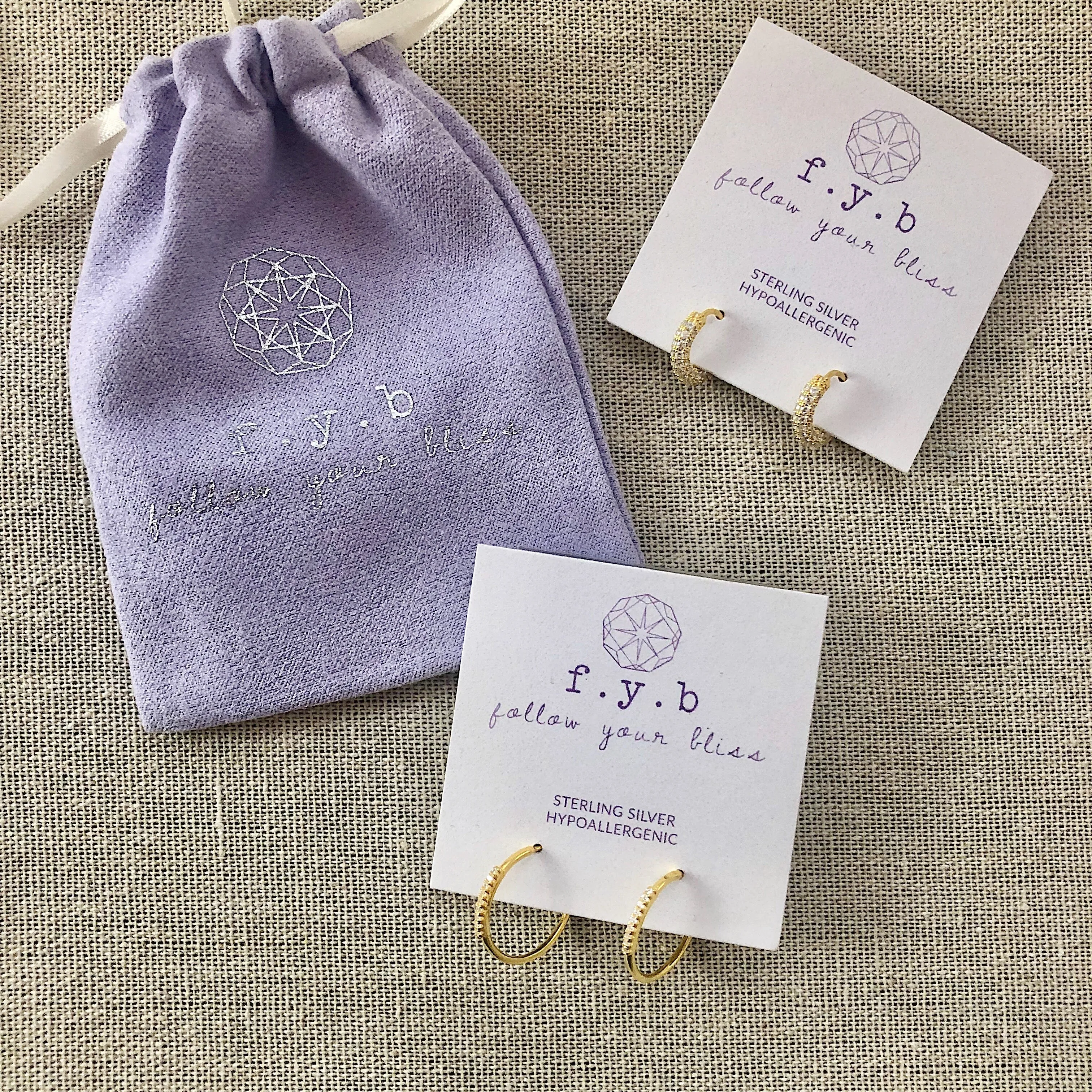 KAIA HOOP EARRINGS GOLD CZ