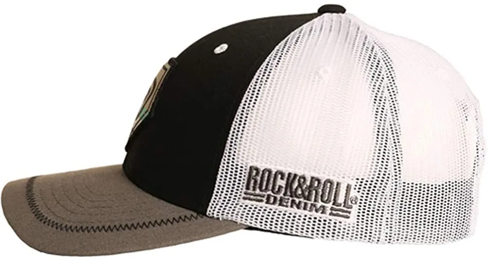 Logo Patch Mesh Snapback, Black