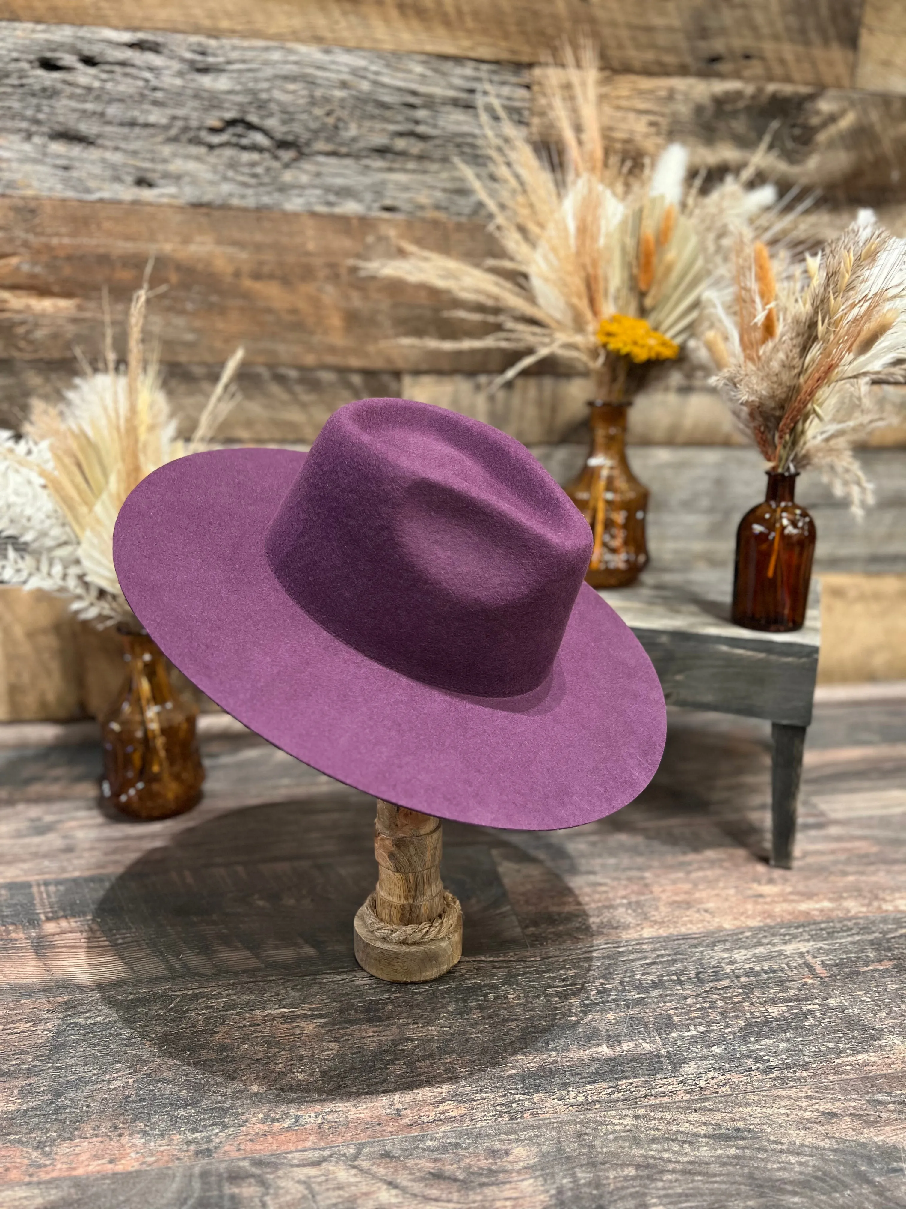 Plum Felt Hat