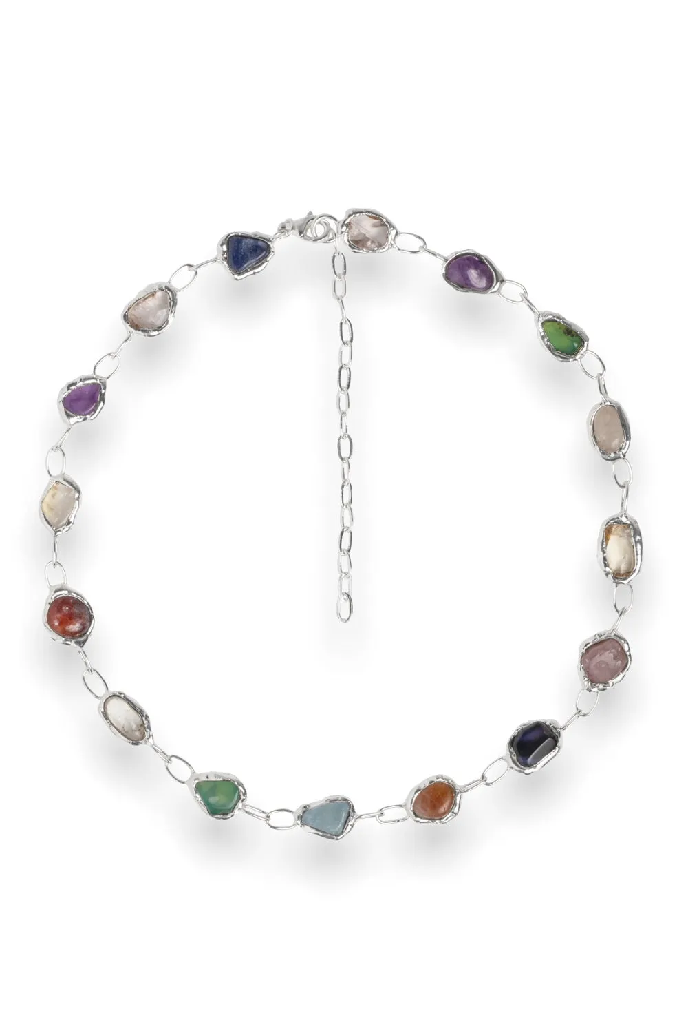 Rainbow Necklace in Silver