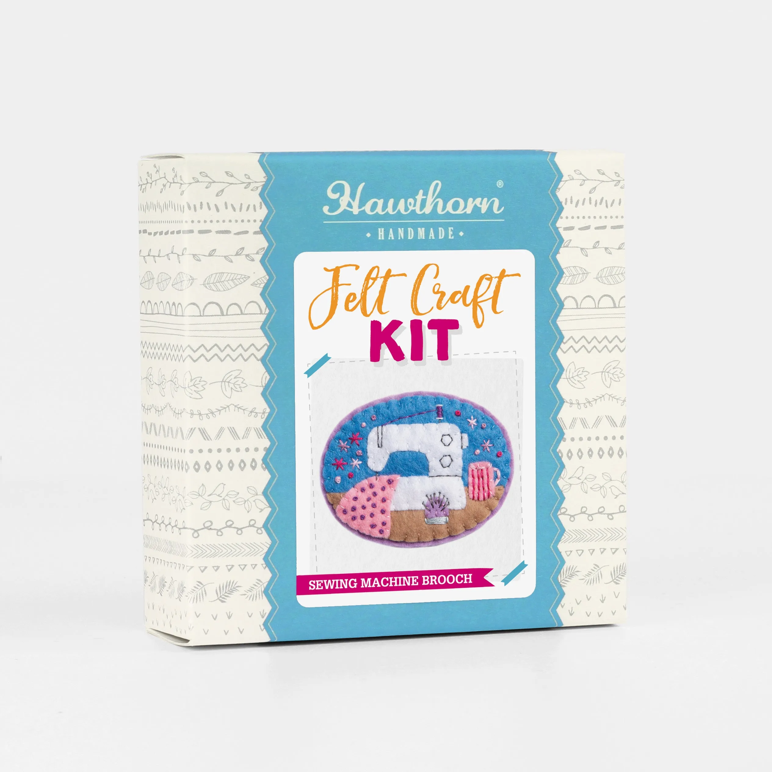 Sewing Machine Felt Craft Brooch Kit