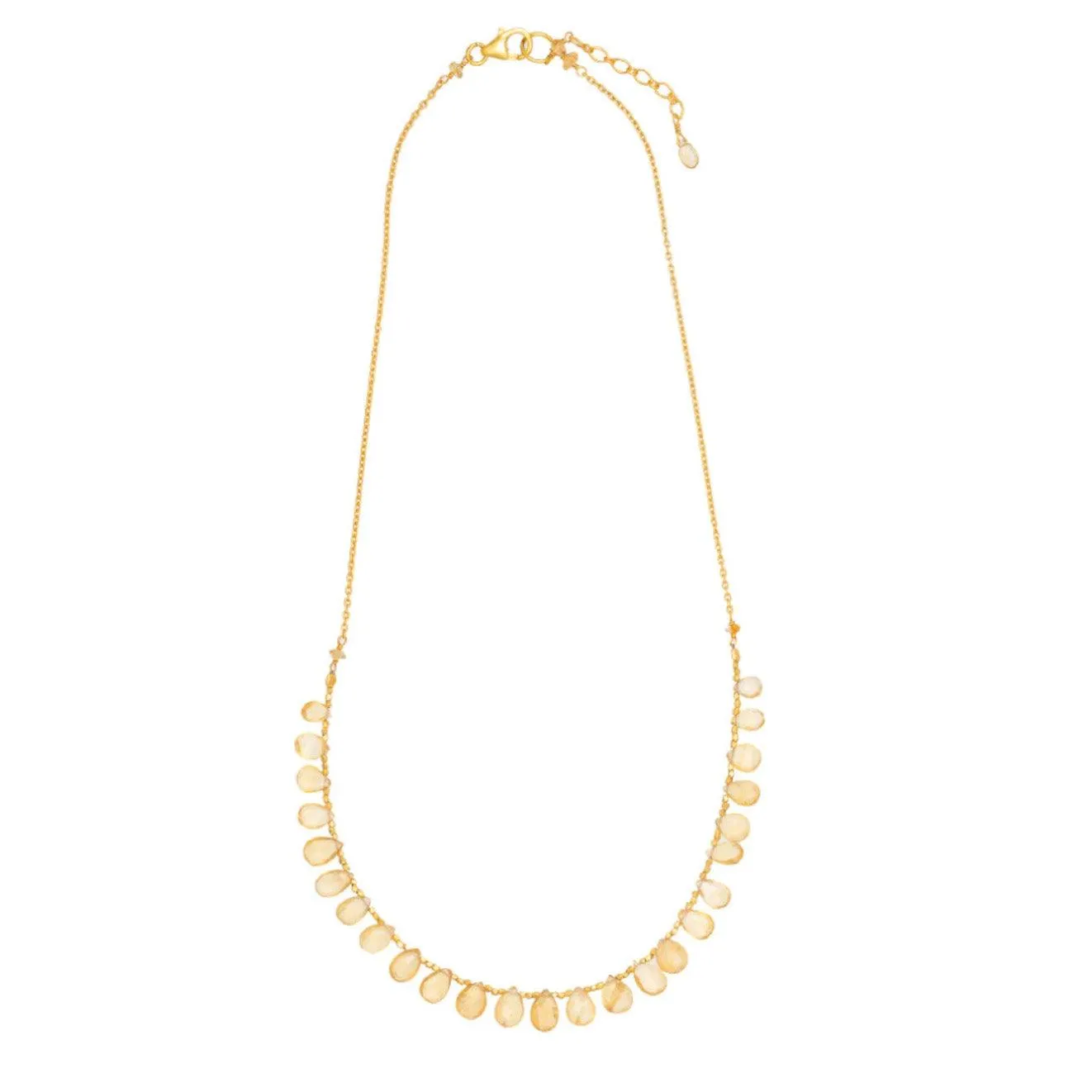 Teardrop Necklace with Citrine