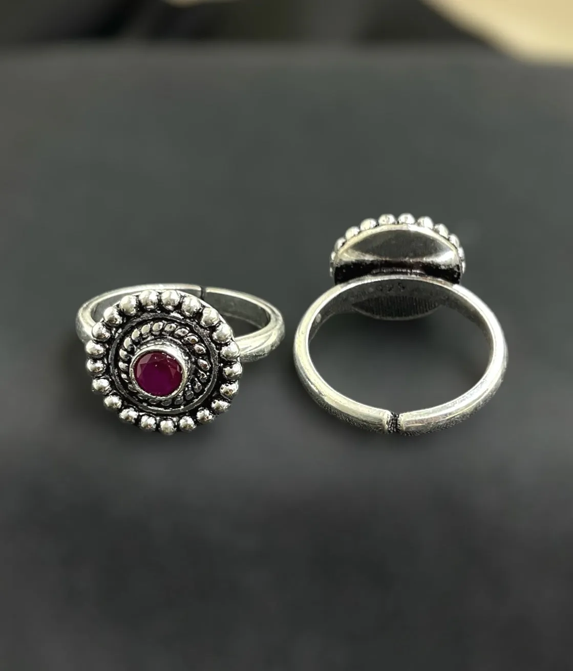 The Parna Gemstone Silver Toe-Rings