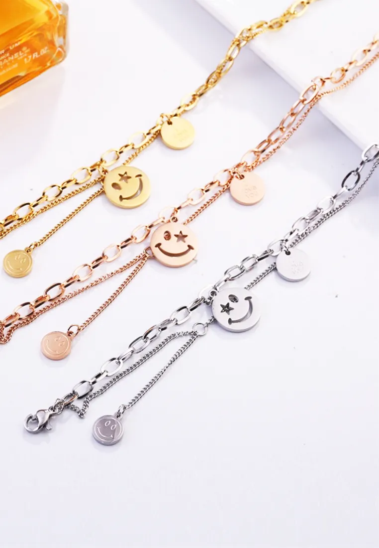 Trixie Round Smiley with 'I Love You' tag Bracelet