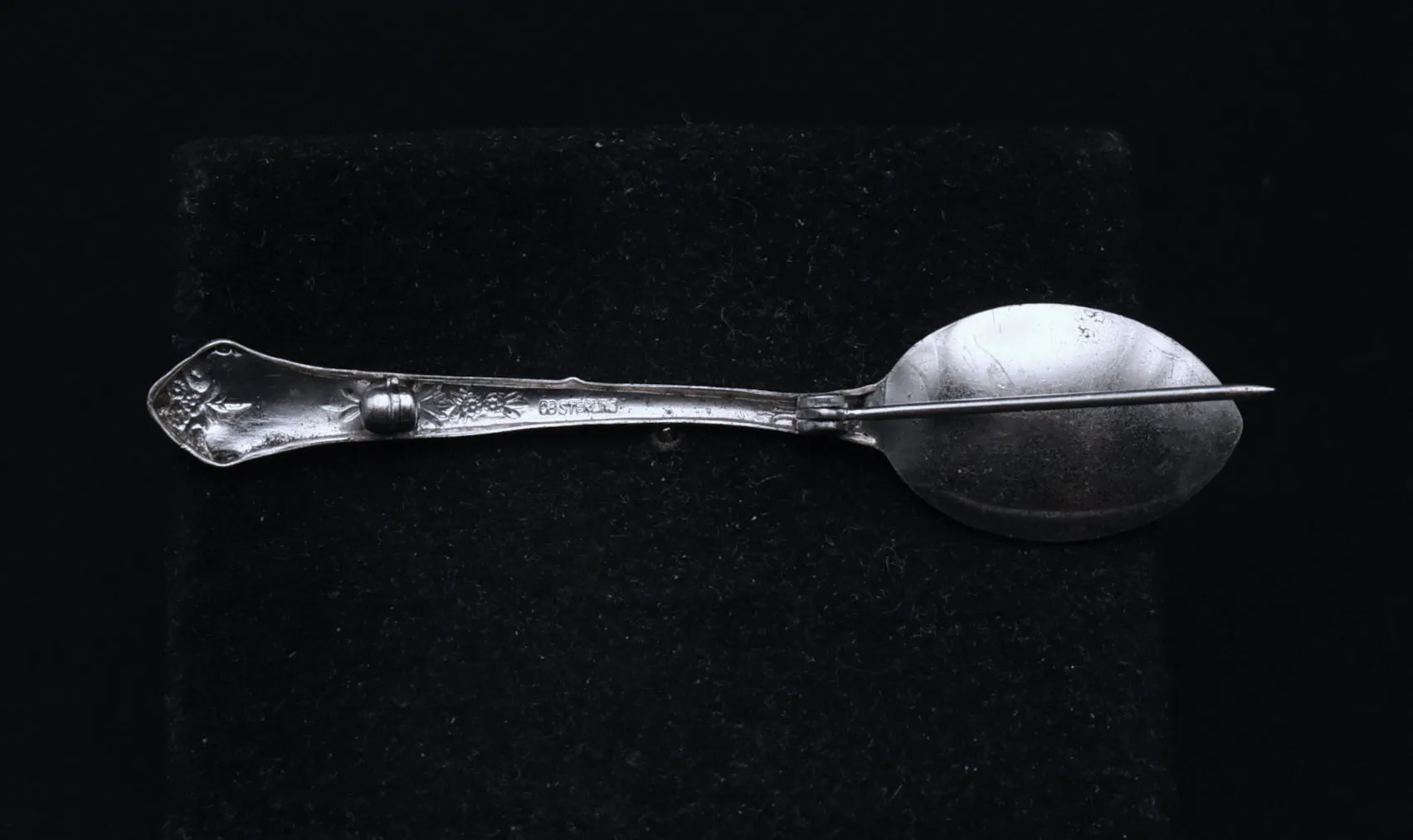 Vintage Sterling Silver Spoon Brooch
