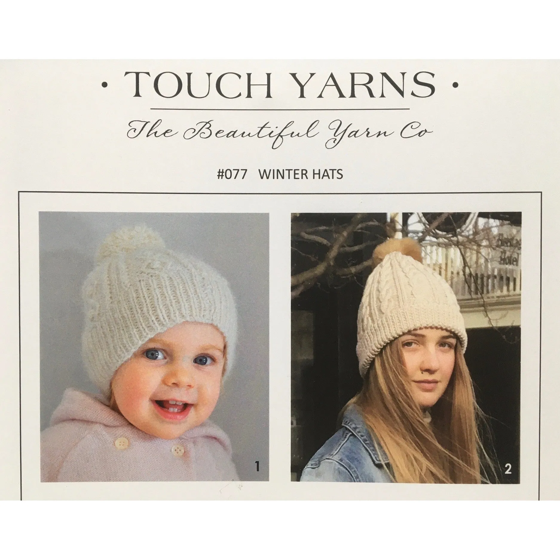 Winter Hats Knitting Pattern  (#077)